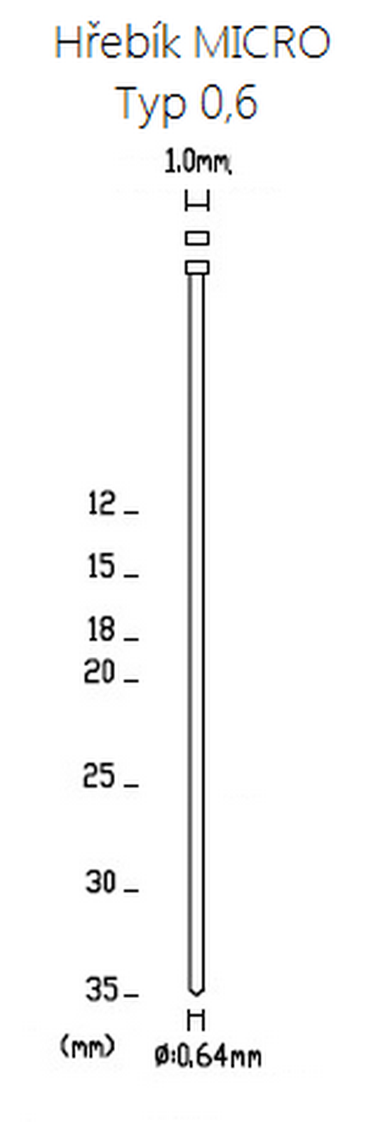 Hřebík MICRO Typ 06/15 - 10 000ks -